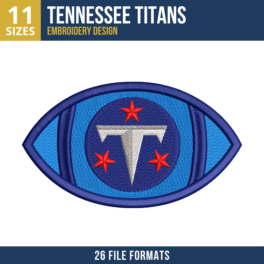 Tennessee Titans Football Embroidery Design