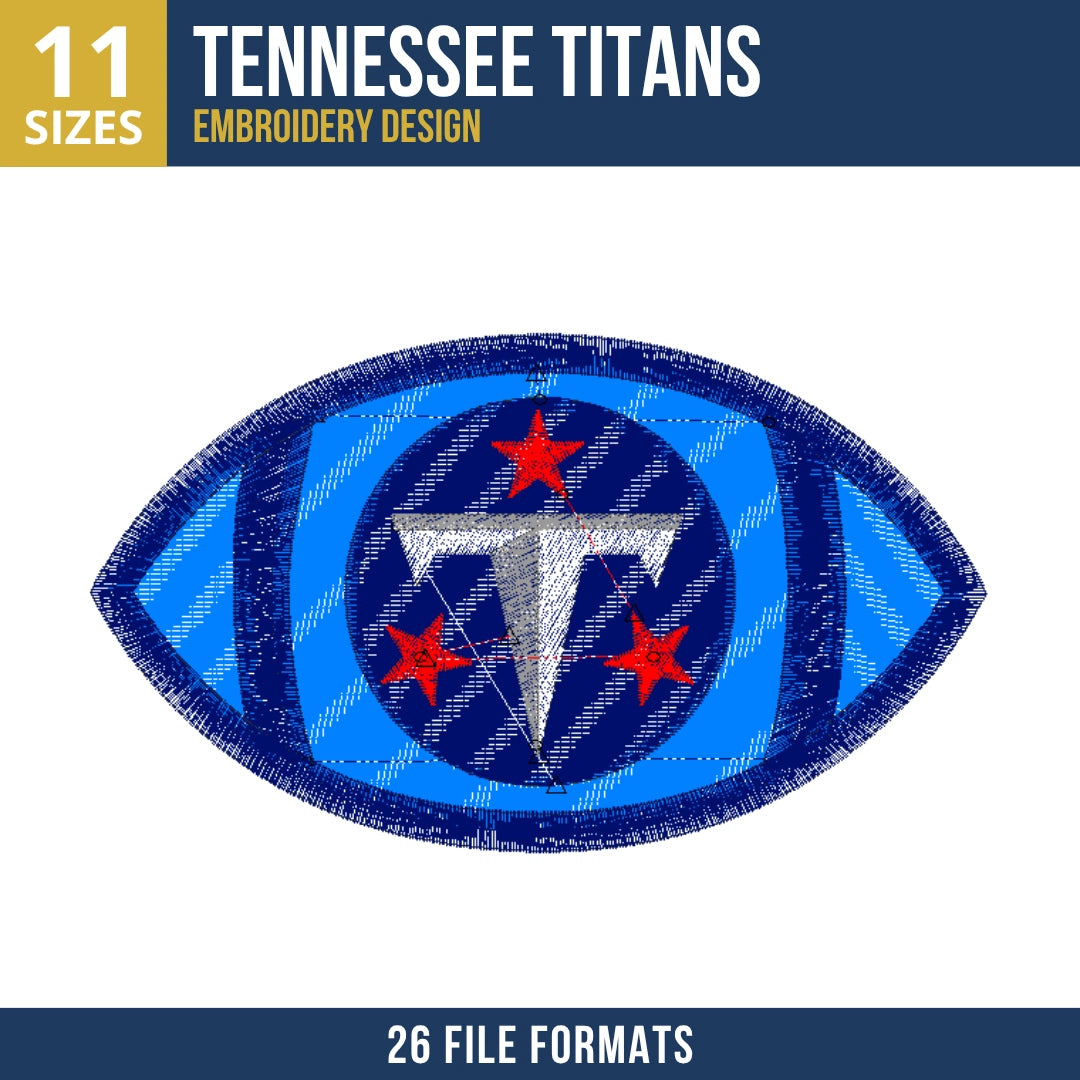 Tennessee Titans Football Embroidery Design