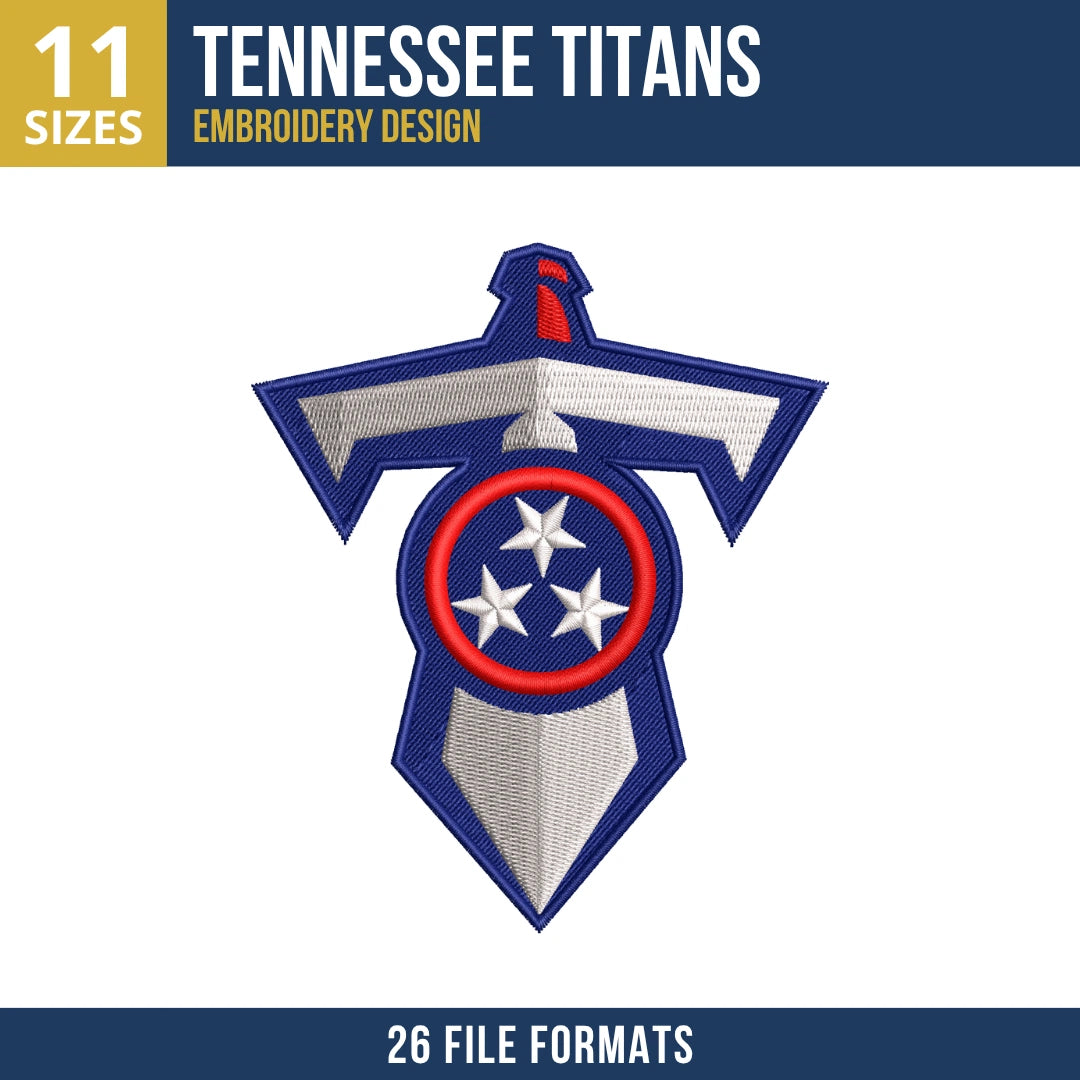 Tennessee Titans Primary Logo Embroidery Design