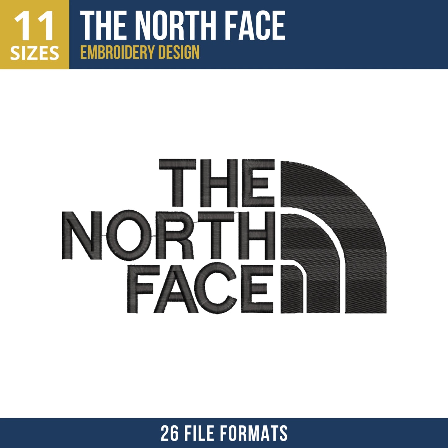 The North Face Logo Machine Embroidery Design