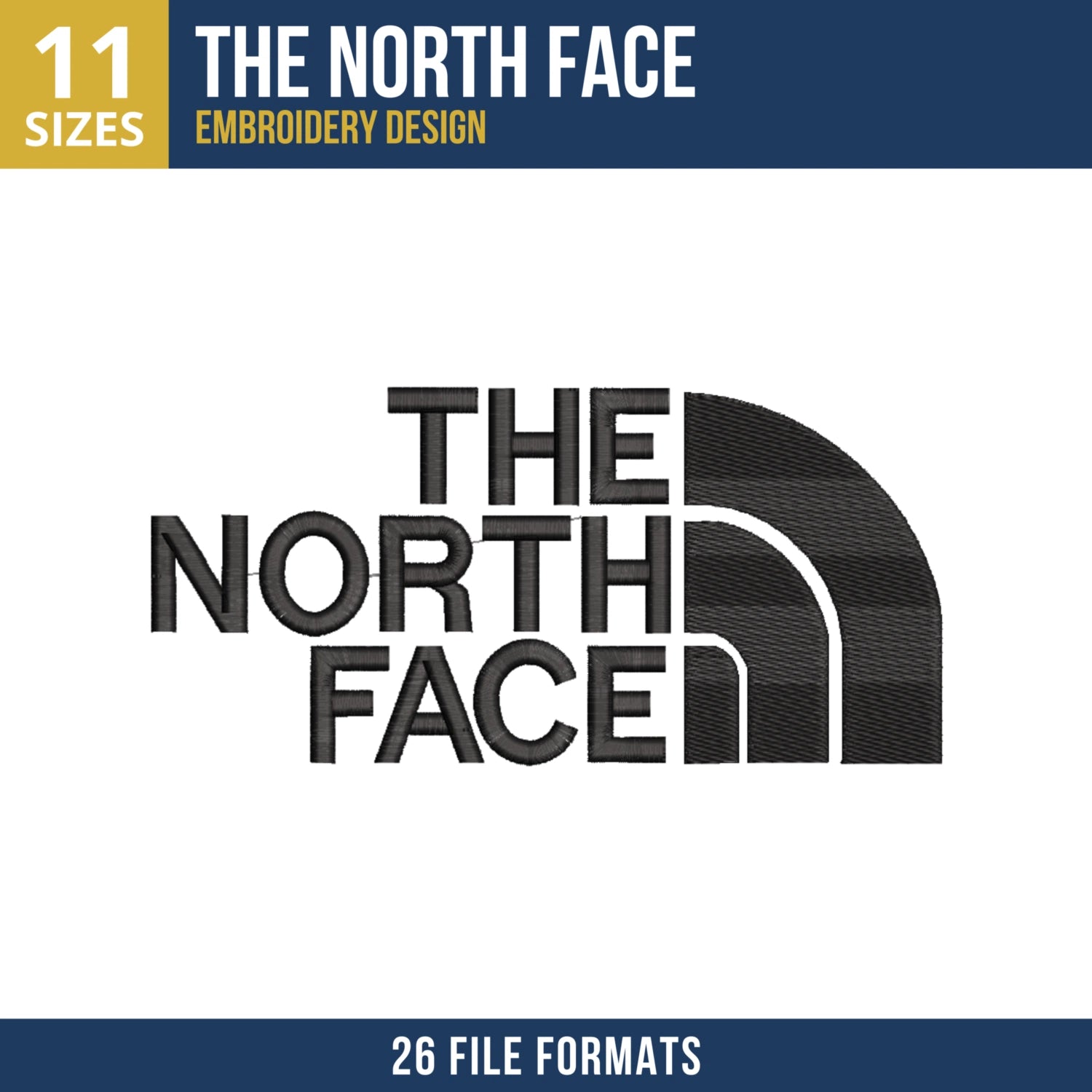 The North Face Logo Machine Embroidery Design