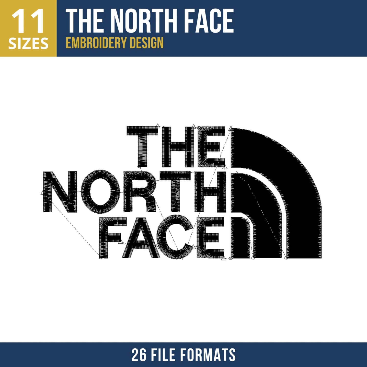The North Face Logo Machine Embroidery Design