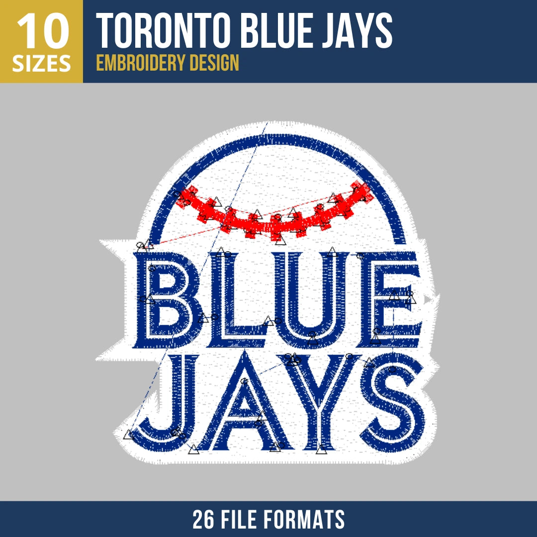 Toronto Blue Jays Wordmark Baseball Embroidery Design