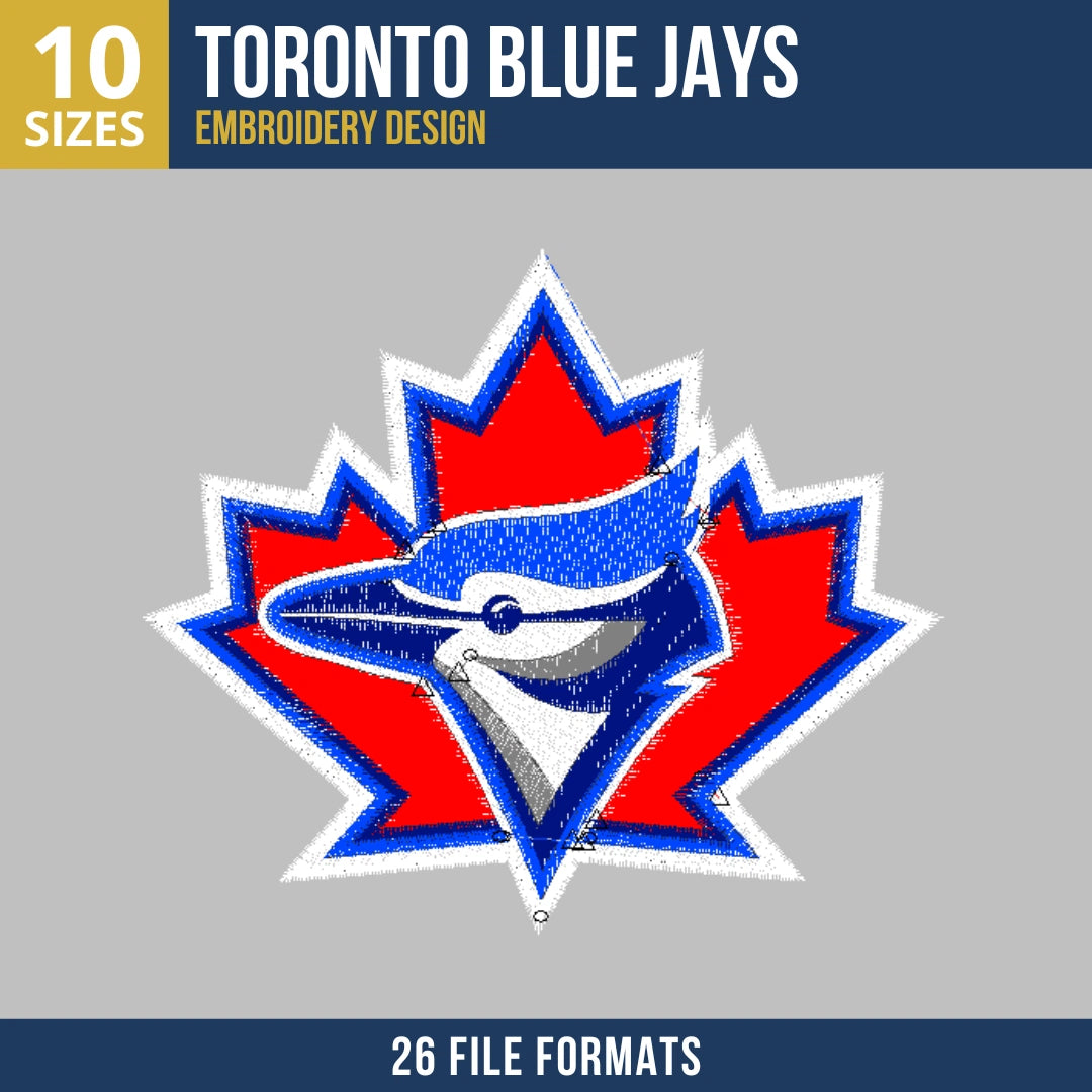 Toronto Blue Jays Maple Leaf Badge Embroidery Design
