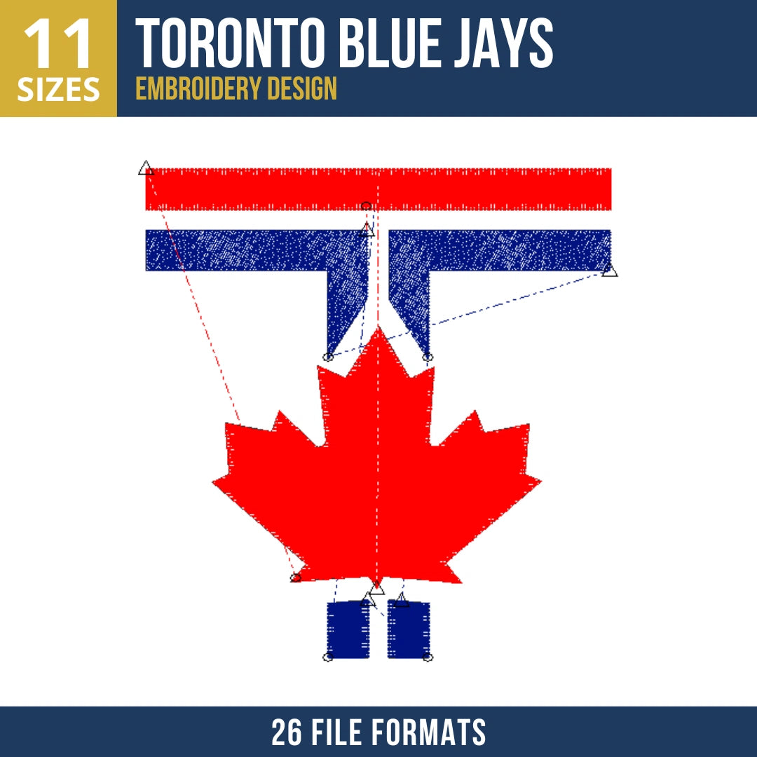Toronto Blue Jays T Monogram Embroidery Design