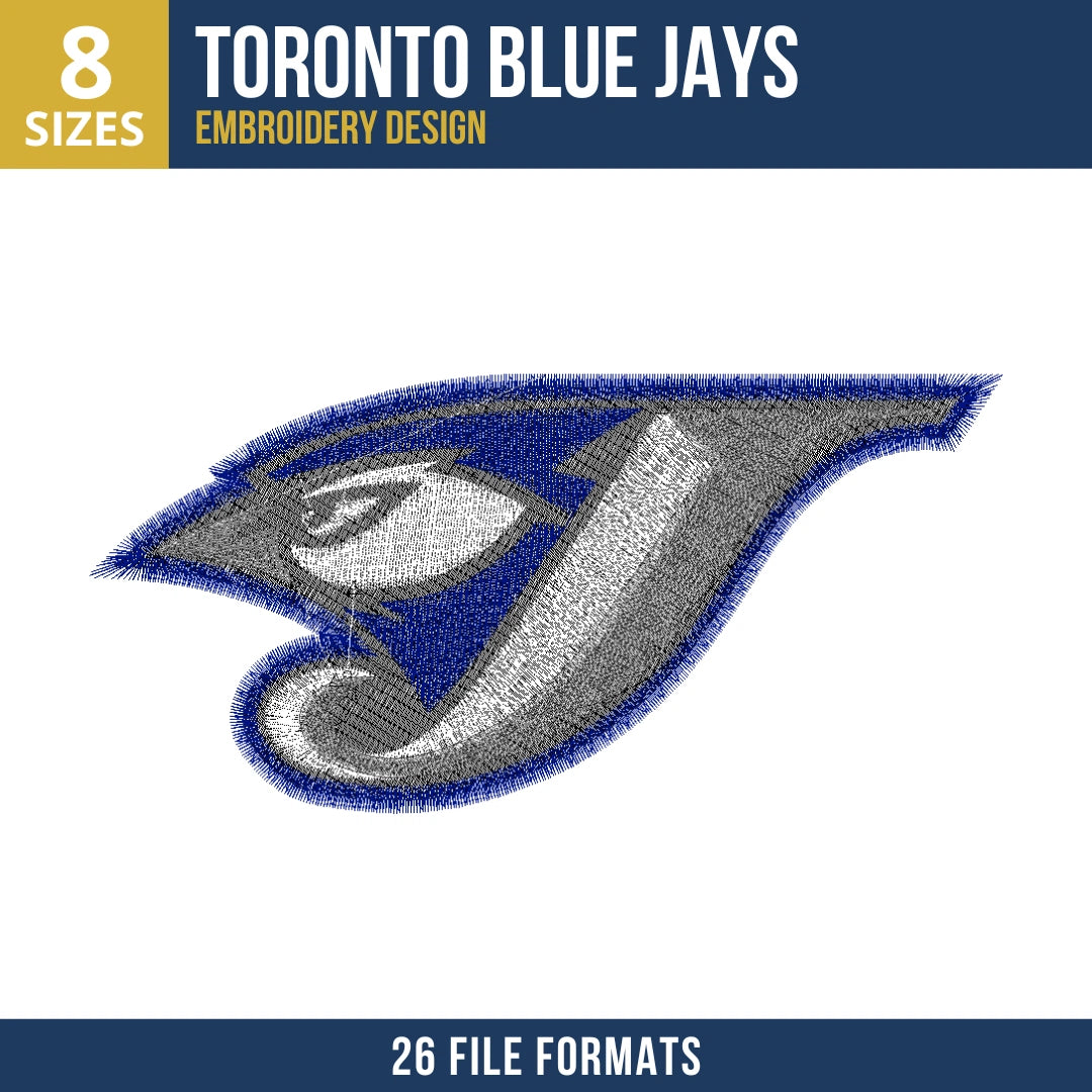 Toronto Blue Jays Abstract Wing Embroidery Design
