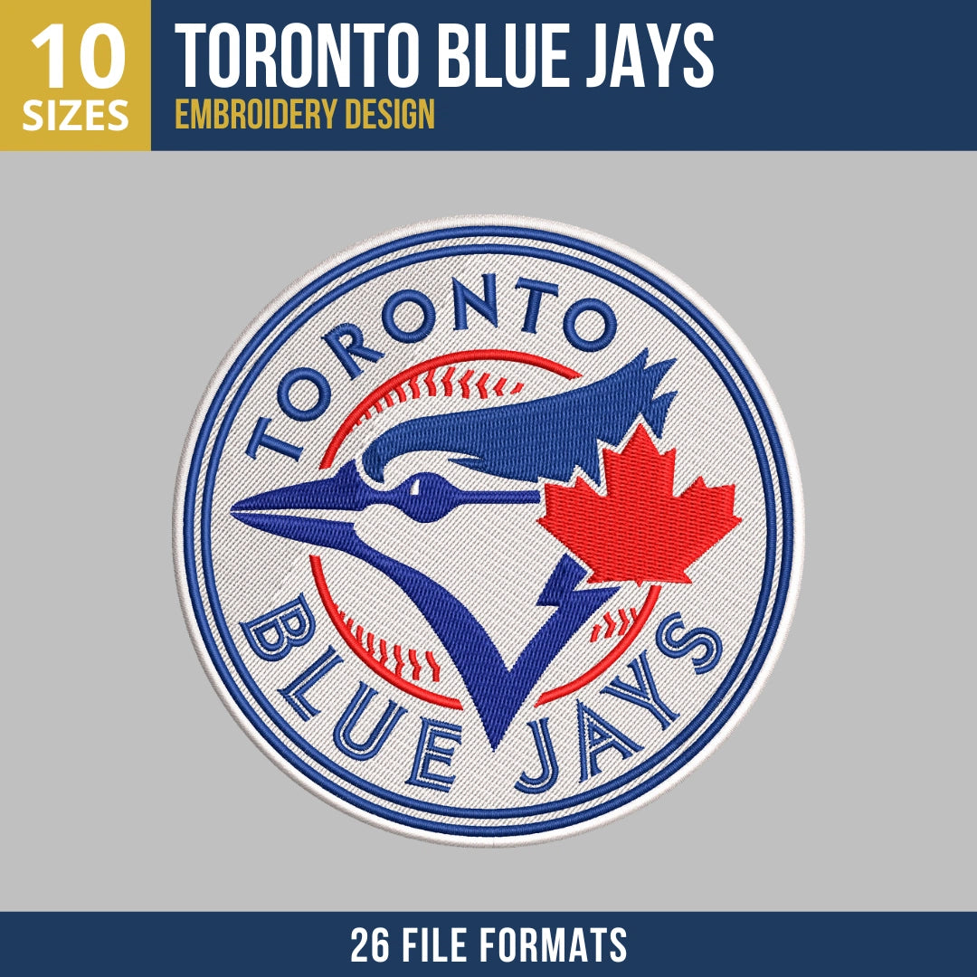 Toronto Blue Jays Full Team Badge Embroidery Design