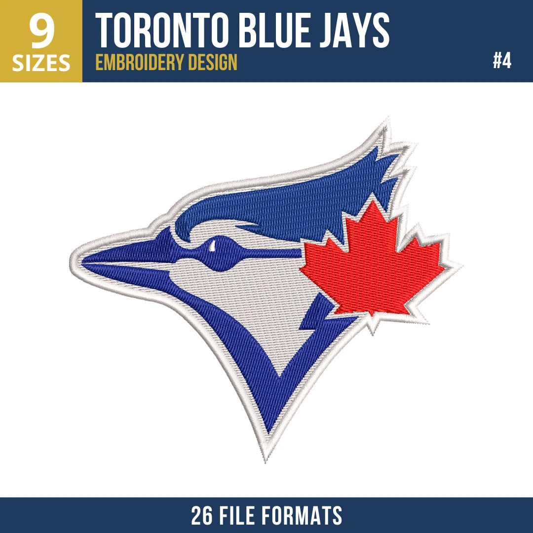 Toronto Blue Jays Embroidery Bundle – 9 Designs, 26 Formats