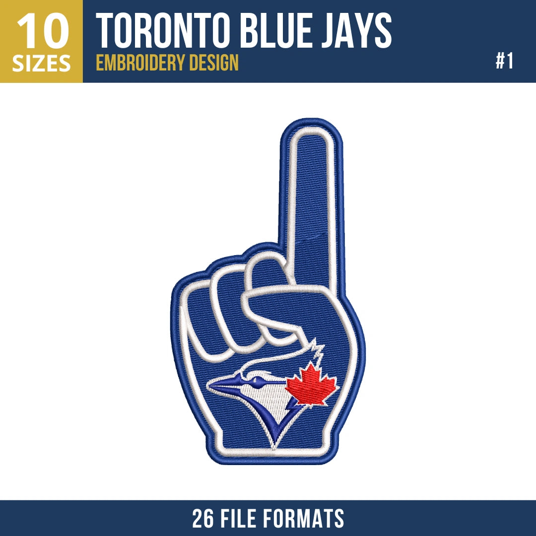 Toronto Blue Jays Embroidery Bundle – 9 Designs, 26 Formats