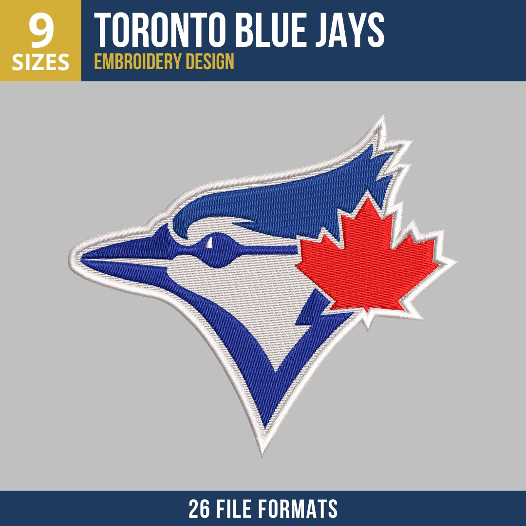 Toronto Blue Jays Bird Head Embroidery Design