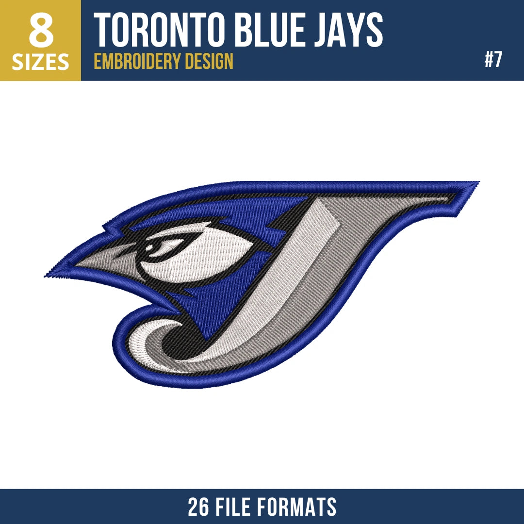 Toronto Blue Jays Embroidery Bundle – 9 Designs, 26 Formats