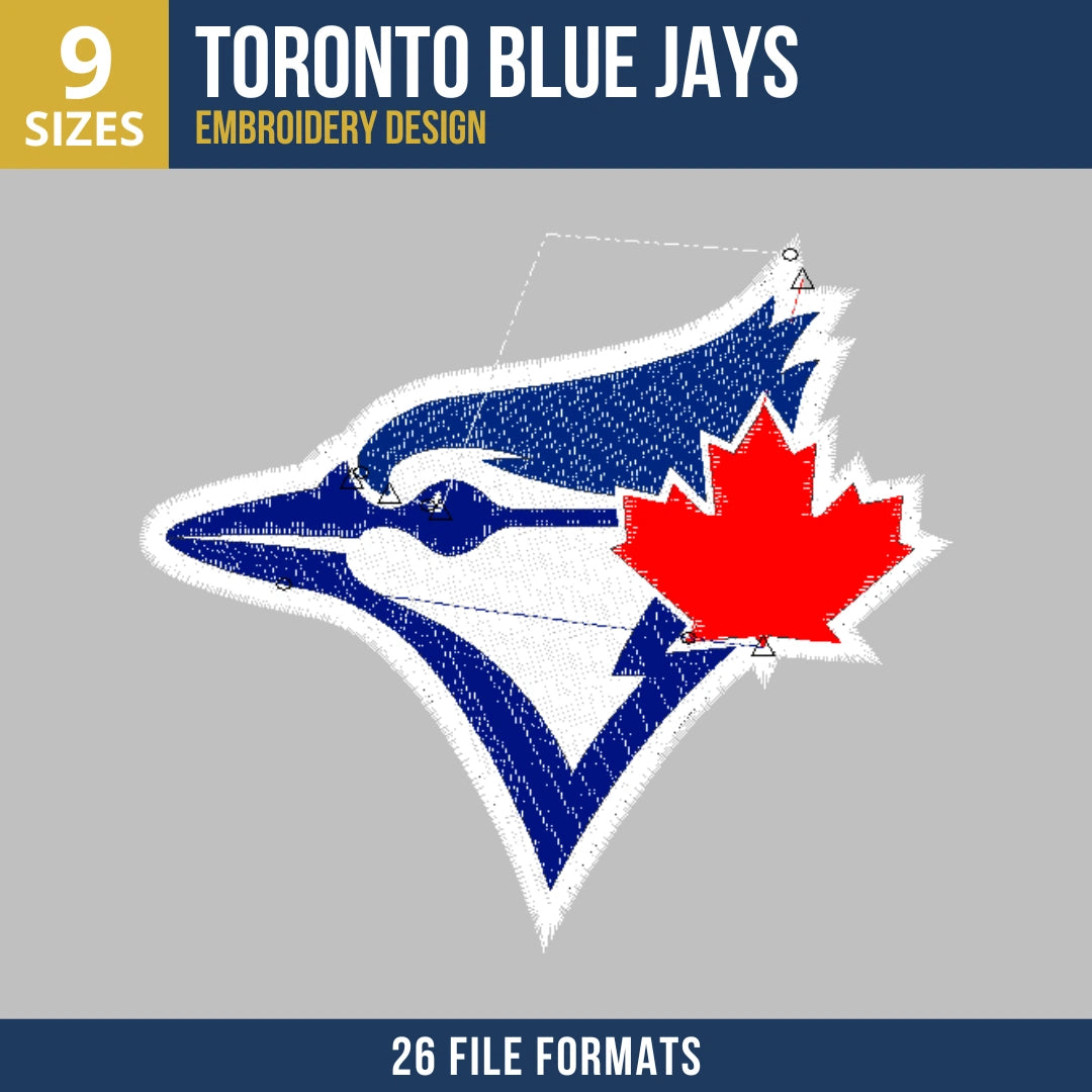 Toronto Blue Jays Bird Head Embroidery Design