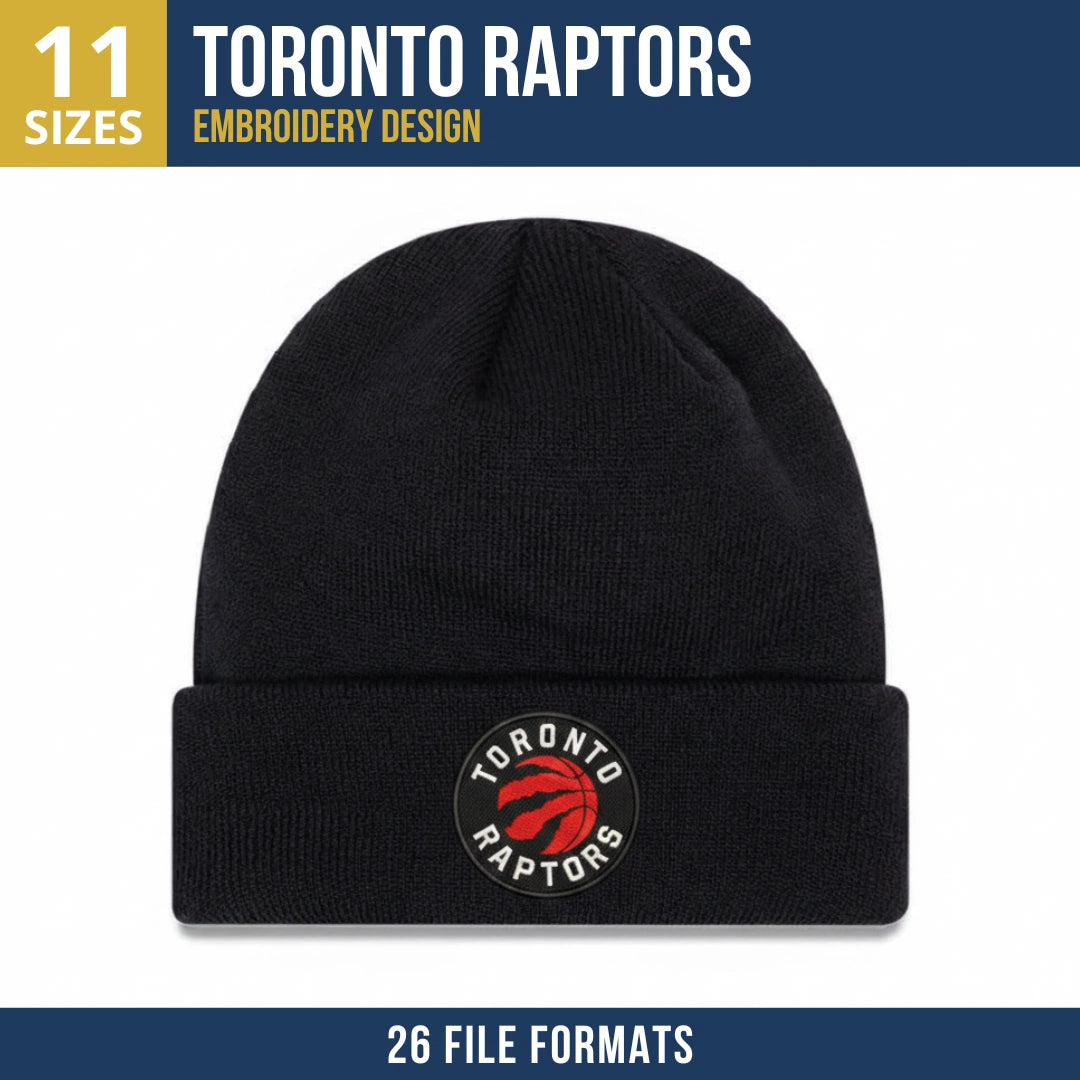 Toronto Raptors Circular Claw Logo Embroidery Design