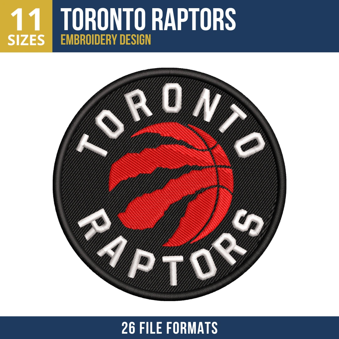Toronto Raptors Circular Claw Logo Embroidery Design
