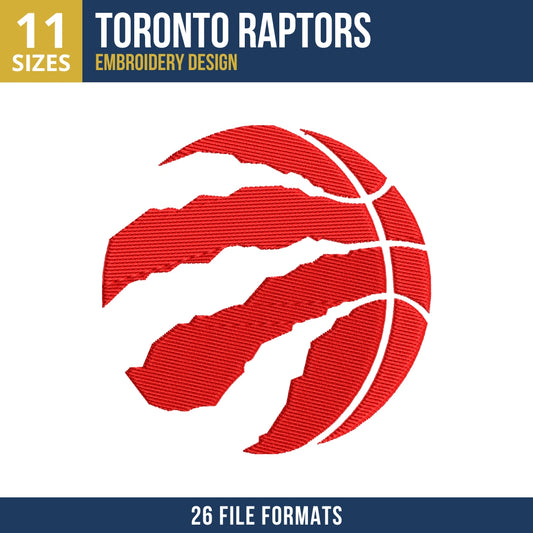Toronto Raptors Claw Basketball Embroidery Design