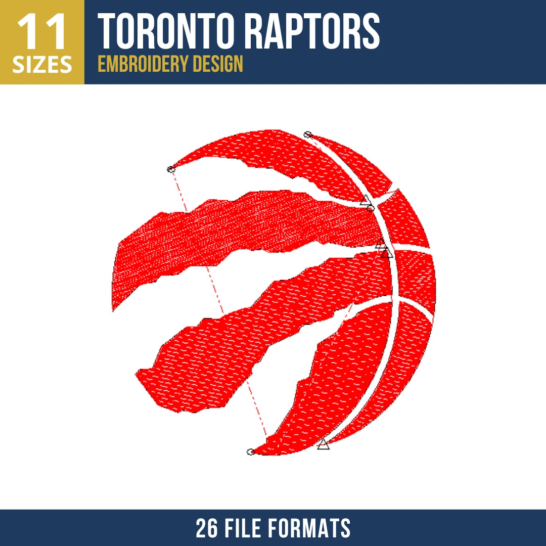 Toronto Raptors Claw Basketball Embroidery Design