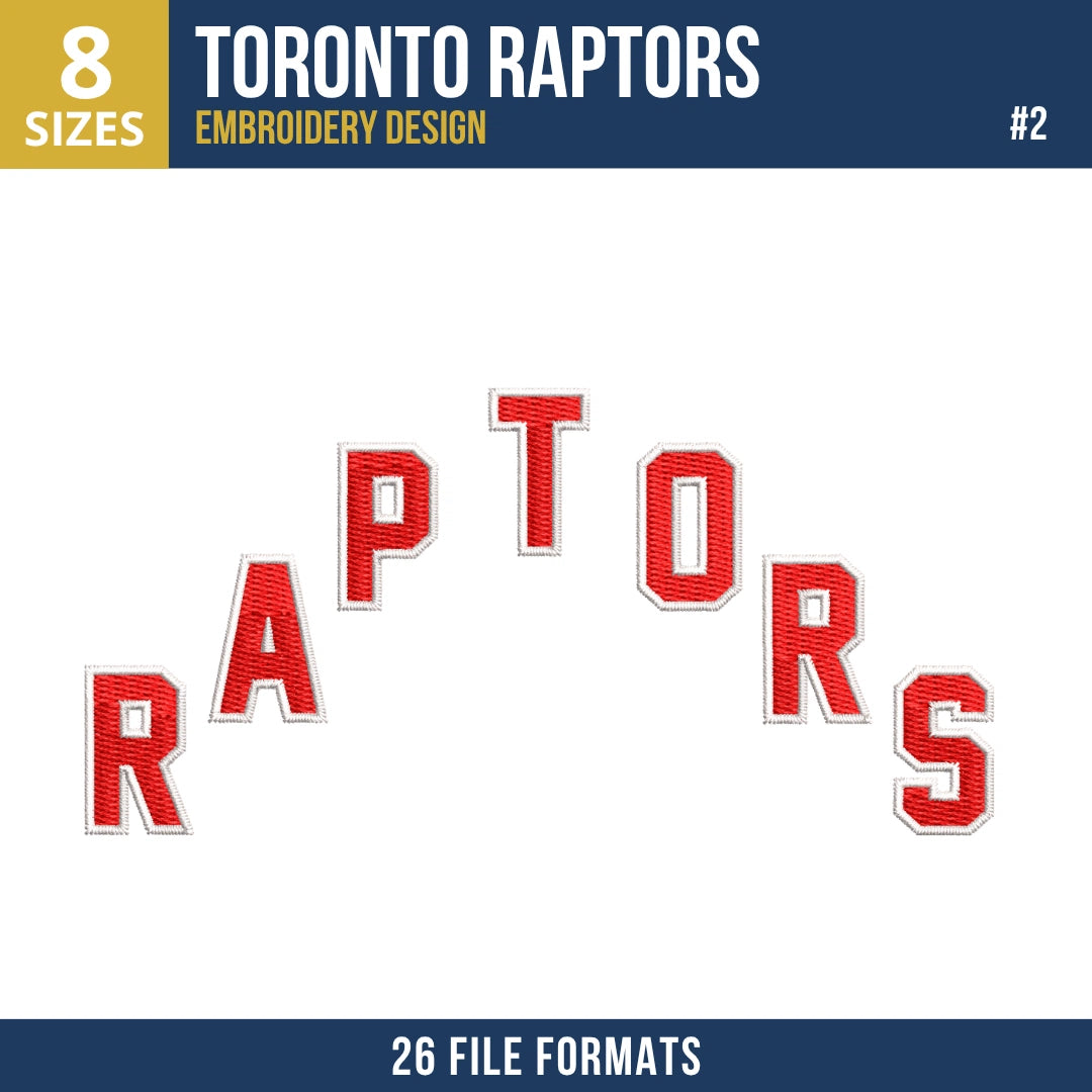 Toronto Raptors Embroidery Bundle | 8 Designs
