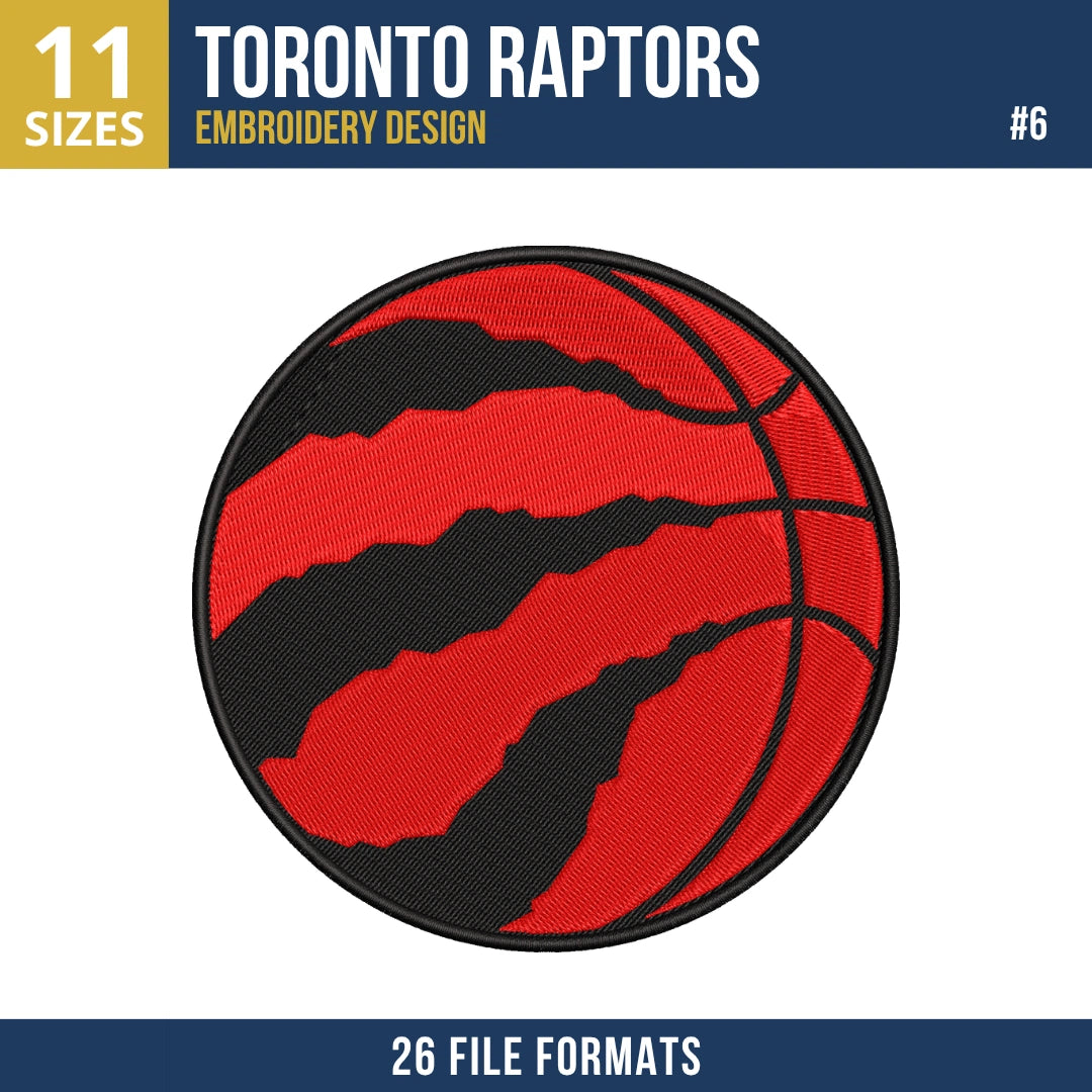 Toronto Raptors Embroidery Bundle | 8 Designs