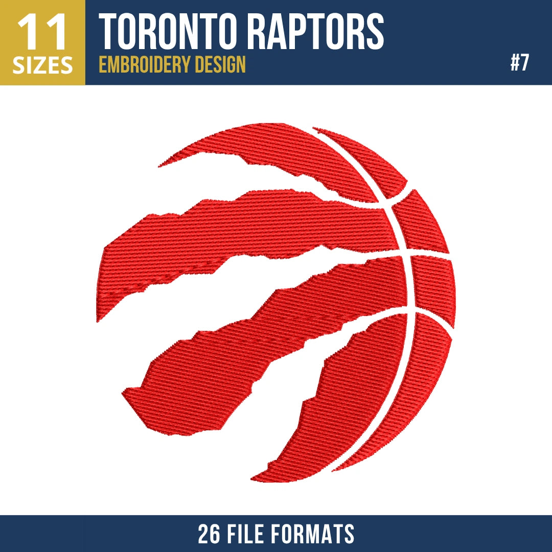 Toronto Raptors Embroidery Bundle | 8 Designs