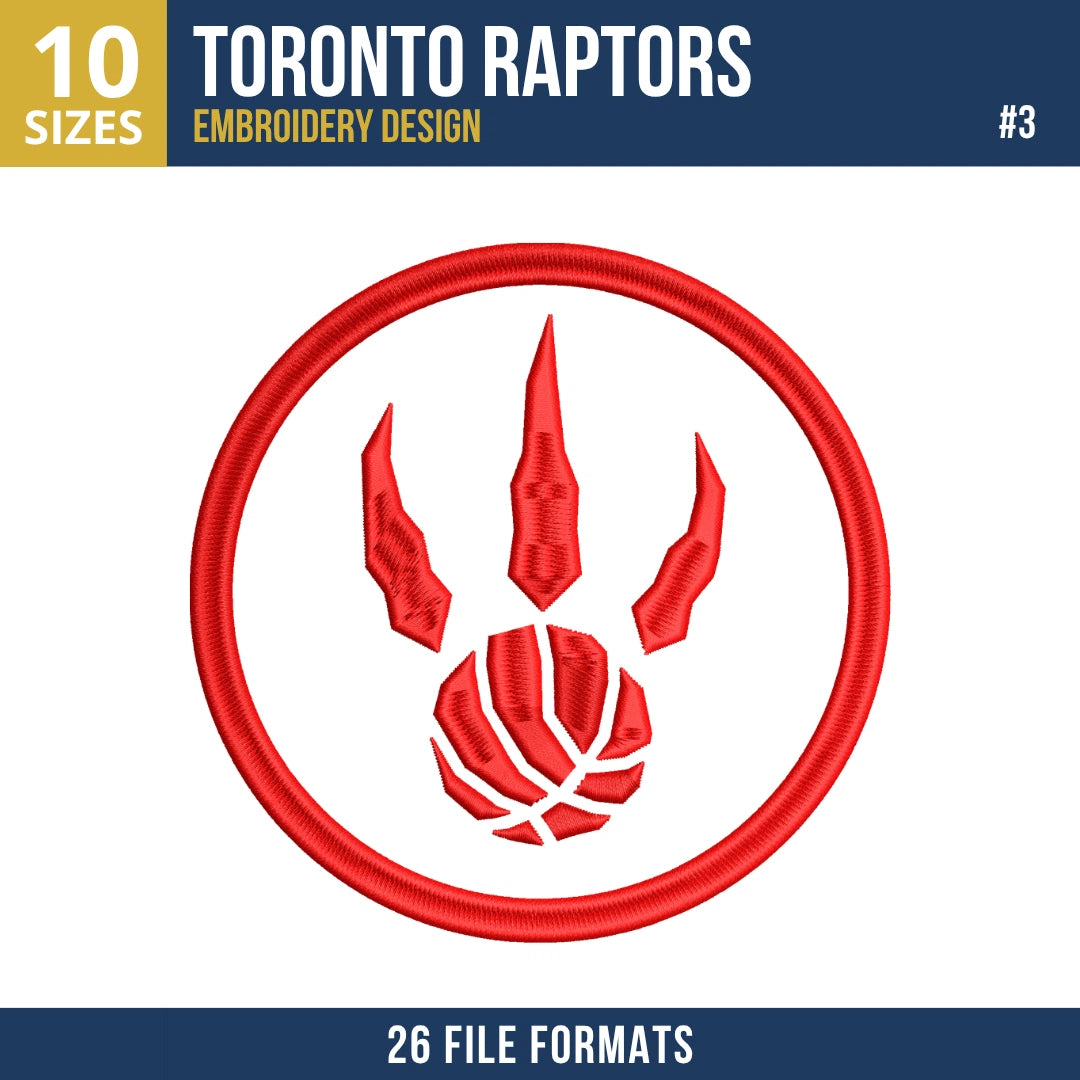 Toronto Raptors Embroidery Bundle | 8 Designs