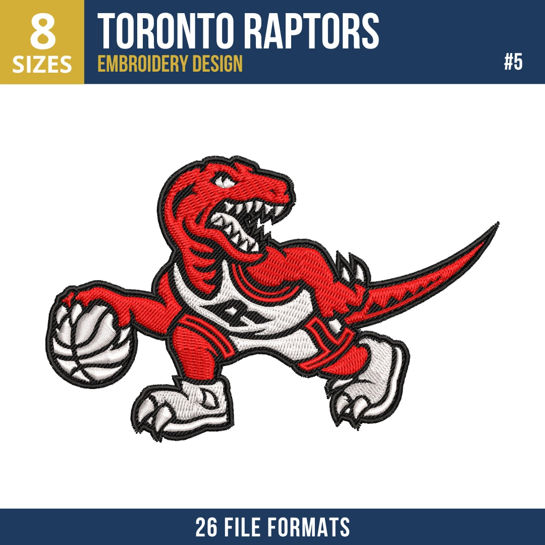 Toronto Raptors Embroidery Bundle | 8 Designs