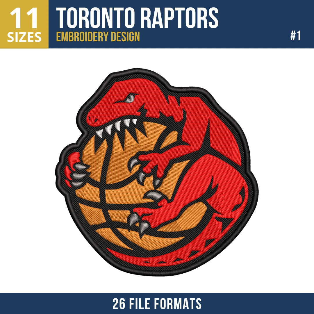 Toronto Raptors Embroidery Bundle | 8 Designs