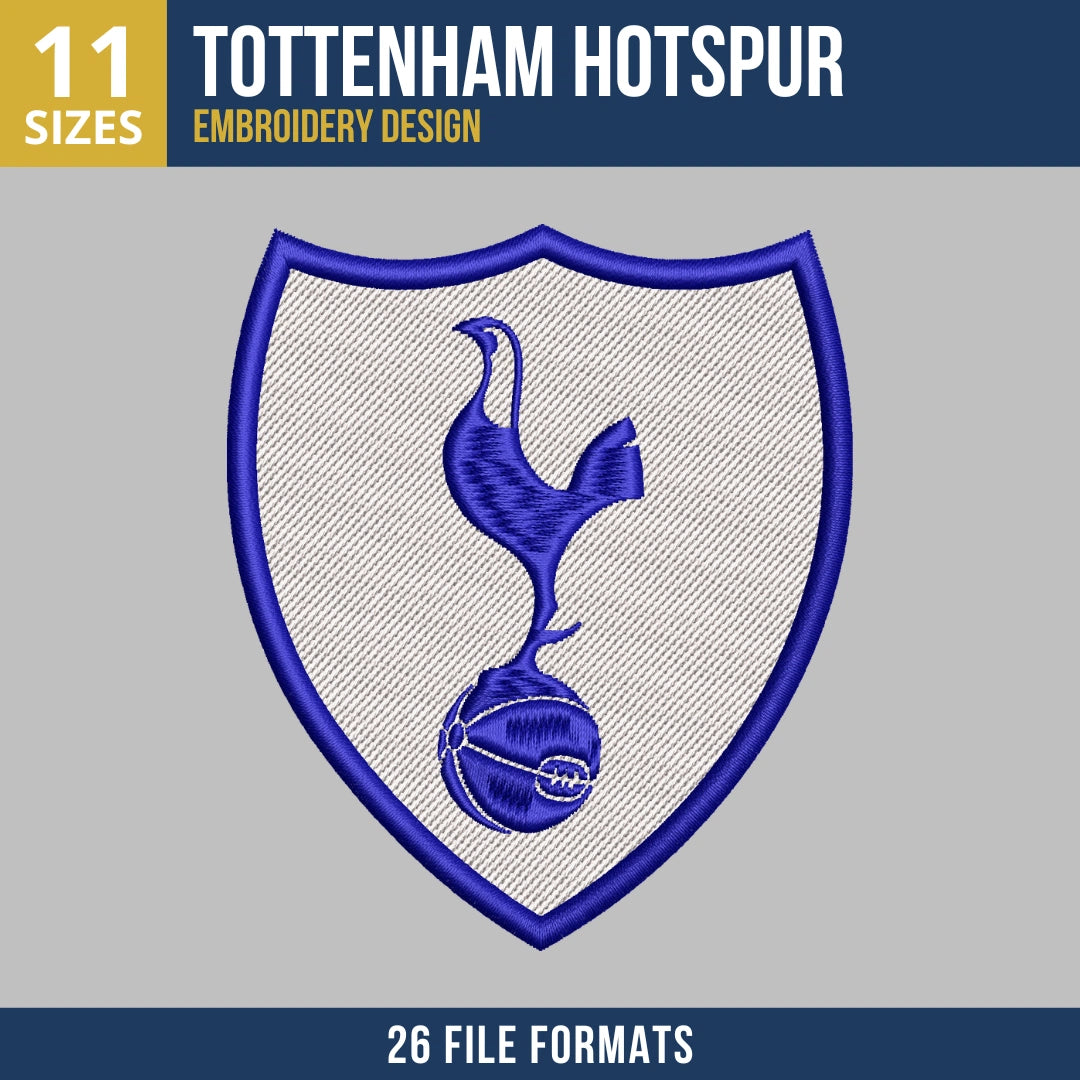 Tottenham Hotspur Cockerel Crest Embroidery Design