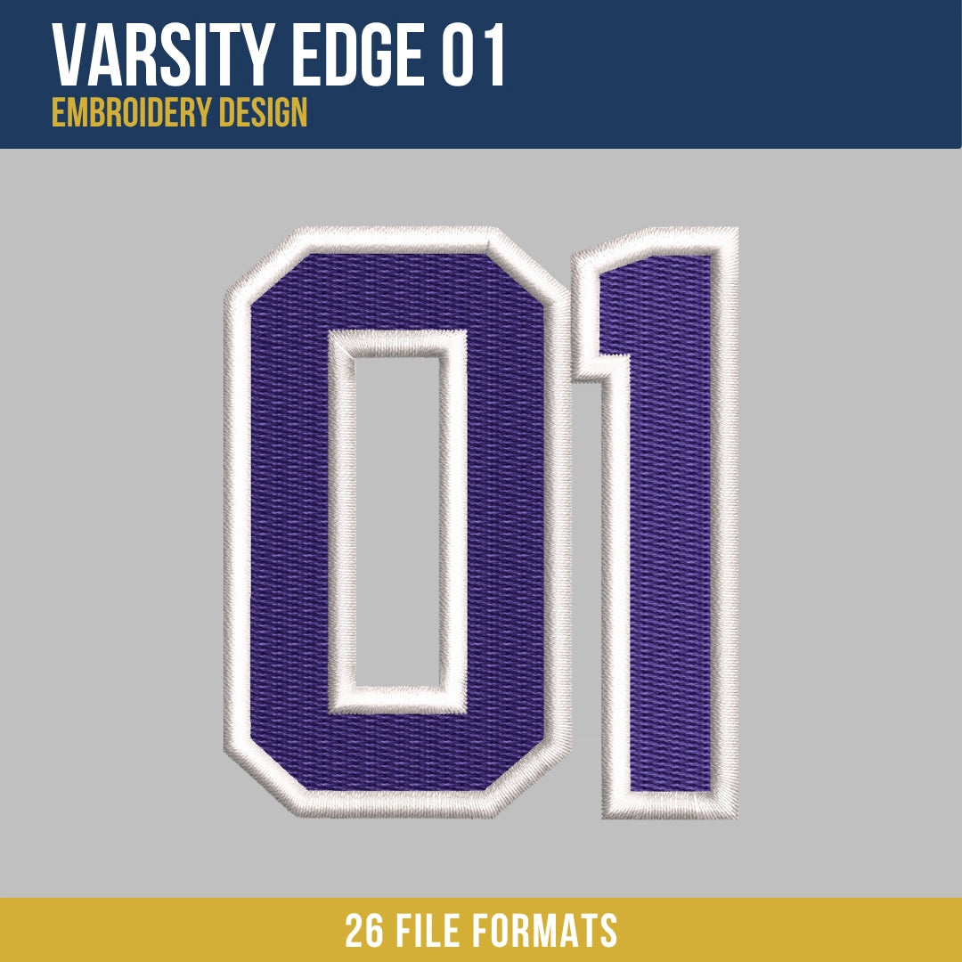 Varsity Edge 01 Embroidery Design