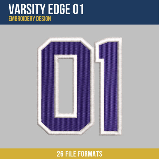 Varsity Edge 01 Embroidery Design