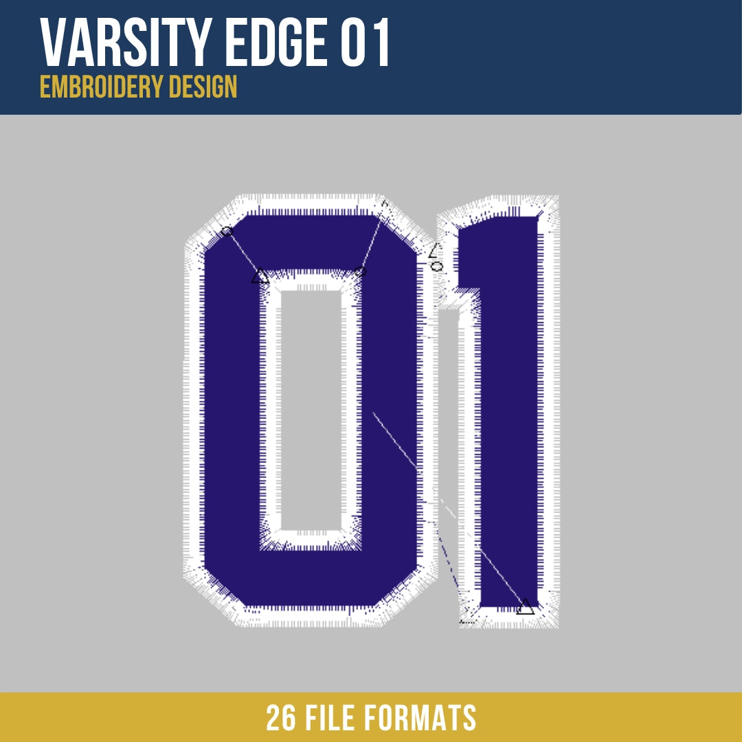 Varsity Edge 01 Embroidery Design