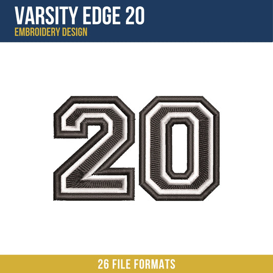 Varsity Edge 20 Embroidery Design