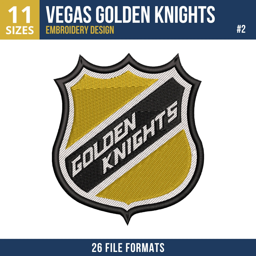 Vegas Golden Knights Embroidery Design Bundle