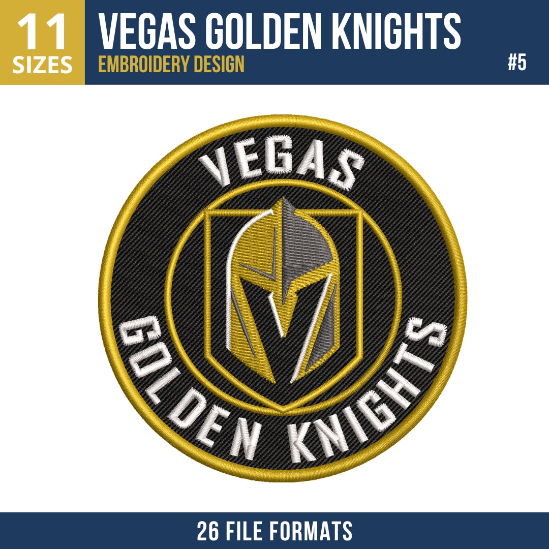 Vegas Golden Knights Embroidery Design Bundle