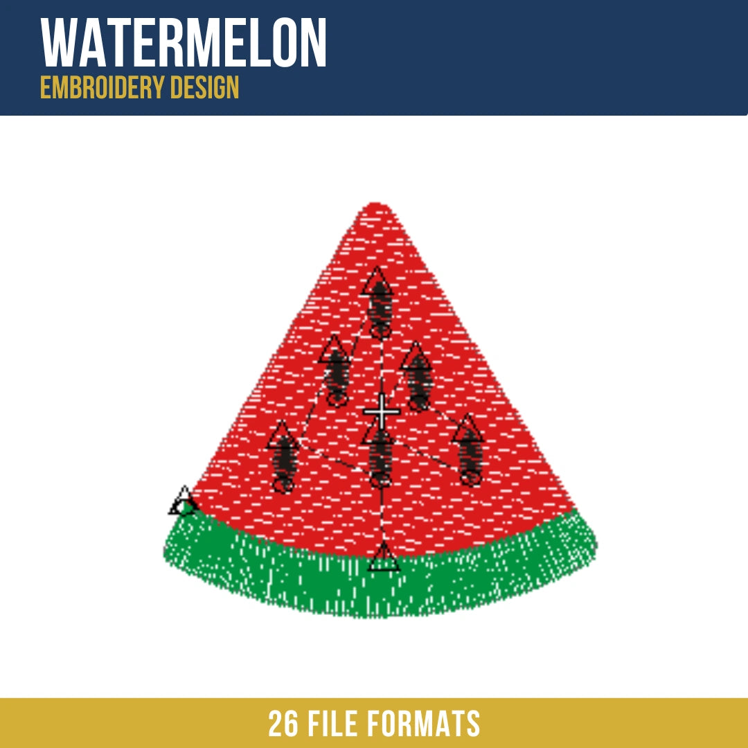 Watermelon Embroidery Design