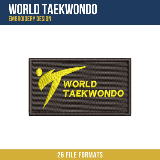 World Taekwondo Embroidery Design